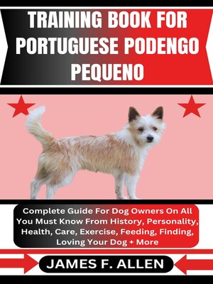 cover image of TRAINING BOOK FOR PORTUGUESE PODENGO PEQUENO